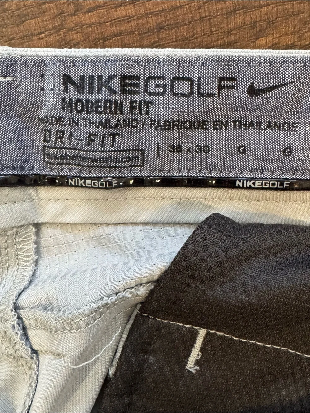 Nike Golf Pants Mens 36x30 Gray Stretch Modern Tech Woven Dri Fit 725682